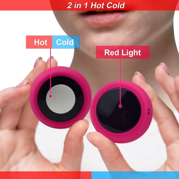 2 in 1 Red-Light Hot Cold Electric Face Massager, Wireless  Sculpting Tools for Face and Neck Toning Devices with  Dog House