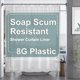 thumbnail image 2 of AmazerBath Cortina de ducha de plástico de 84 pulgadas de largo, 72 x 84, cortina de ducha extra larga con peso transparente, cortinas de baño altas de PEVA resistentes con 3 piedras grandes transpare, 2 of 4