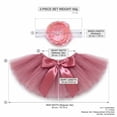 thumbnail image 3 of SHENGXINY Porch Goose Outfit, Tulle Tutu with Matte Fabric Flower Headband for Yard Porch Lawn Home Decorations Pink 23 in, 3 of 6