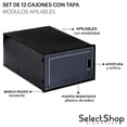 thumbnail image 4 of Cajas Organizadoras Cajoneras Para Zapatos 12 Pzs Apilables, 4 of 5