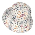 thumbnail image 3 of Bingfone Watercolor Floral Bucket Hat for Men Women,Packable Reversible Printed Sun Hats,Fisherman Outdoor Travel Hiking Beach Caps, 3 of 9