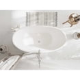 thumbnail image 4 of Elegant Kitchen and Bath 59 inch Soaking Bathtub in Glossy White with Brushed Nickel Trim, 4 of 8
