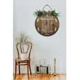 thumbnail image 4 of Kitchen Conversion Front Door Sign Funny Wreaths Hanging Wooden Plaque Decoration Round Rustic Wood Farmhouse Porch Decor for Home Front Door Decor, 11 x 11 Inch, 4 of 5