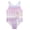 Elsa Purple and White Ombre, variant on Toddler Girls' 3-Piece Gymnastics Leotard, Shorts, and Scrunchie Pajama Set Elsa Purple and White Ombre