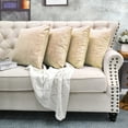 thumbnail image 5 of Home Soft Things Textured Velvet 4 Piece Throw Pillow Cover Set - Almond Buff - 20" x 20", 5 of 7