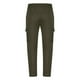 thumbnail image 5 of Pantalones casuales Honeeladyy de pierna ancha para hombre, con bolsillos cargo y cordones, pantalones deportivos casuales, pantalones largos de lino para hombre, 5 of 7