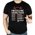 thumbnail image 3 of Mechanic Hourly Rate Shirt for Men Viral Sarcastic Price List Tee for Mechanics Black Shirt Adult X-Large, 3 of 5
