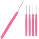 thumbnail image 2 of Extensión de cabello de plástico, gancho de ganchillo, herramientas para el cabello, gancho para tirar, aguja para trenzar el cabello, color rojo rosa, 2 of 8