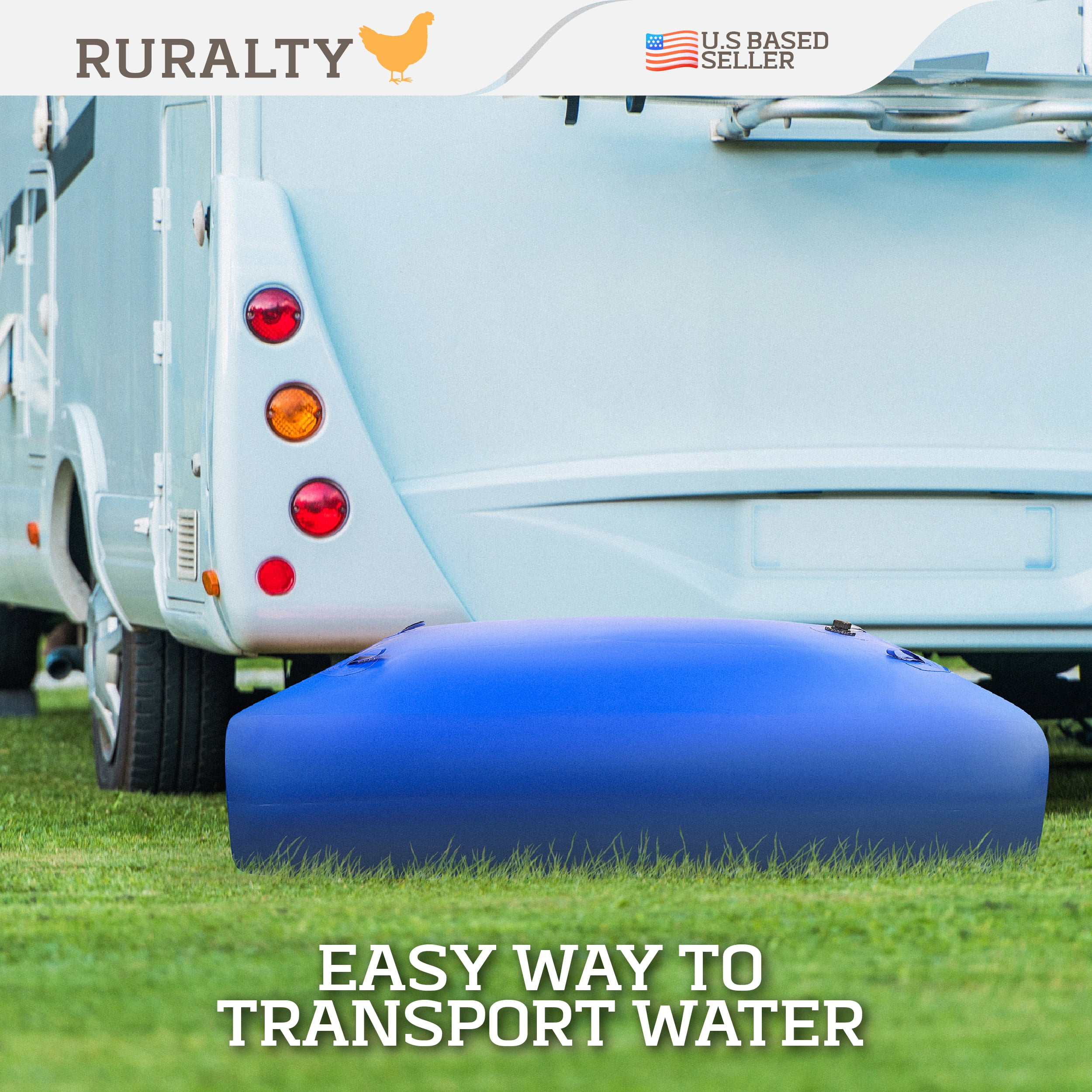 Ruralty Water Tank Bladder - 142gal Max PVC Portable Emergency Water Storage
