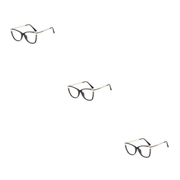 Qarigey Moda Cat's Eye Glasses Anti Blue Light Gafas transparentes Computer Luxury Big Frame Spectacles Light black Type1 NO1