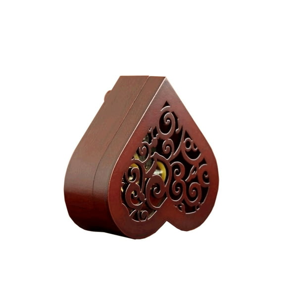Box,Heart Shape Carved Mechanism Decorations Men Box Mechanism Women Friends Wood Carved Wood Box Buzhi Men Women Box Friends Wood Box Box Creative Decorations Women Box Wooden Heart