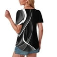 thumbnail image 5 of Yuwull Tops For Women Tops For Women Trendy Women'S Spring/Summer Printed Round Neck Sleeve Short Sleeve T-Shirt Womens Plus Size Tops XXXL(3XL), 5 of 5