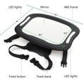 thumbnail image 4 of Espejo de coche para bebé Espejo de coche para bebé con control remoto Iluminación LED Espejo de acrílico para bebé irrompible suave para el coche Las correas ajustables elásticas tienen una rotación de 360° [Versión mejorada] esquí esquí Gafas de esquí, 4 of 5