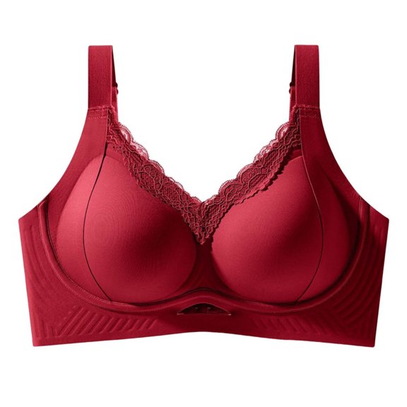 Womens Wireless Push up Bras, Comfortable No Underwire Lingerie, Full Support Bralette with Adjustable Straps