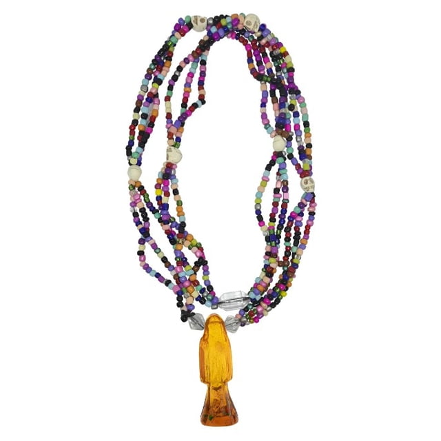 Collar Rosario Santa Muerte Ámbar Energía Vital