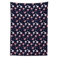 thumbnail image 3 of Ambesonne Floral Tablecloth Rectangular Table Cover, Modernistic Delicate Flowers, 60"x90", Indigo Pale Ruby, 3 of 4