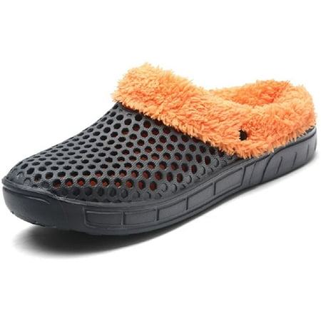 

Men s Women Mules Slip On Garden Shoes Warm Winter Slipper orange 260