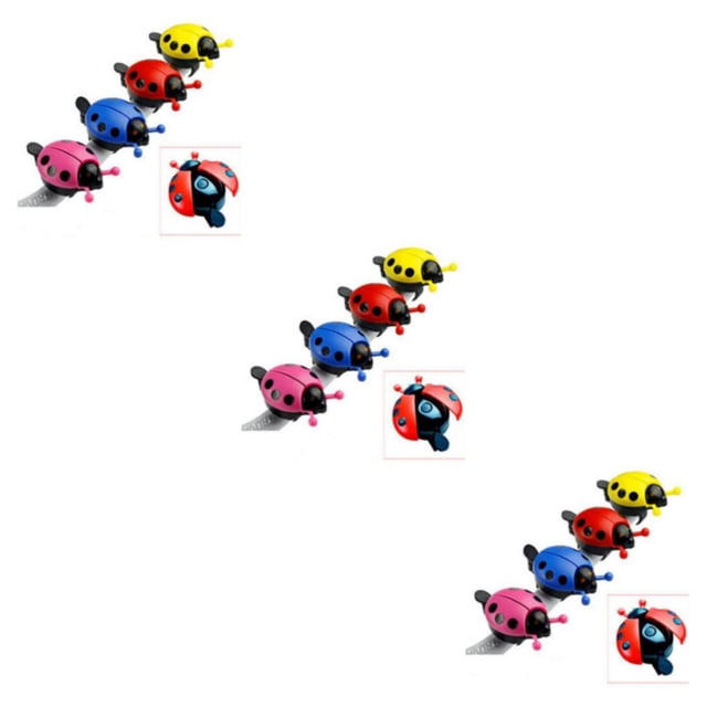 braveheart Easy Installation Ladybugs Bell For Bicycles Cute And Functional Long Service Life BicyclesBell as shown 3Set