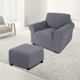 thumbnail image 5 of KALAKALA Chair Slipcover with Ottoman Cover, Stretch Sofa Cover with Ottoman Slipcovers Removable Washable Armchair Covers Non Slip Furniture Protector, 5 of 6