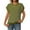 Army Green, variant on Annhoo Women's Cap Sleeves Round Neck Striped Knit Pullover Tee Shirts Summer Basic Casual Tops