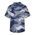 thumbnail image 3 of Men's Short Sleeve V Neck Camouflage Print Chest Pocket Carer Top 2XL, 3 of 3