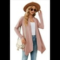 thumbnail image 3 of Cárdigan para Mujer, Elegante, Informal, de Larga, Abierto, Color Rosa, Talla XL, 3 of 6