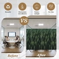 thumbnail image 5 of Green Forest Window Privacy Film, Pine Trees Modern Mysterious Art Static Cling UV Sun Blocking Heat Control Window Tint Day and Night, Non-Adhesive One Way Windows Privacy Cover 17.7''x78.7'', 5 of 7