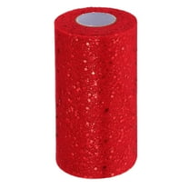 Uxcell 6 Inch by 50 Yards Tulle Fabric Rolls for DIY Tutu Skirts Crafts Wedding Party, Red