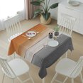 thumbnail image 6 of Burnt Orange Gray Ombre Table Cloth Waterproof Tablecloths, Vintage Farmhouse Wooden Tablecloth Dining Table Cover for Kitchen Party Tabletop Outdoor, Square Tablecloth 54x54 Inch, 6 of 9