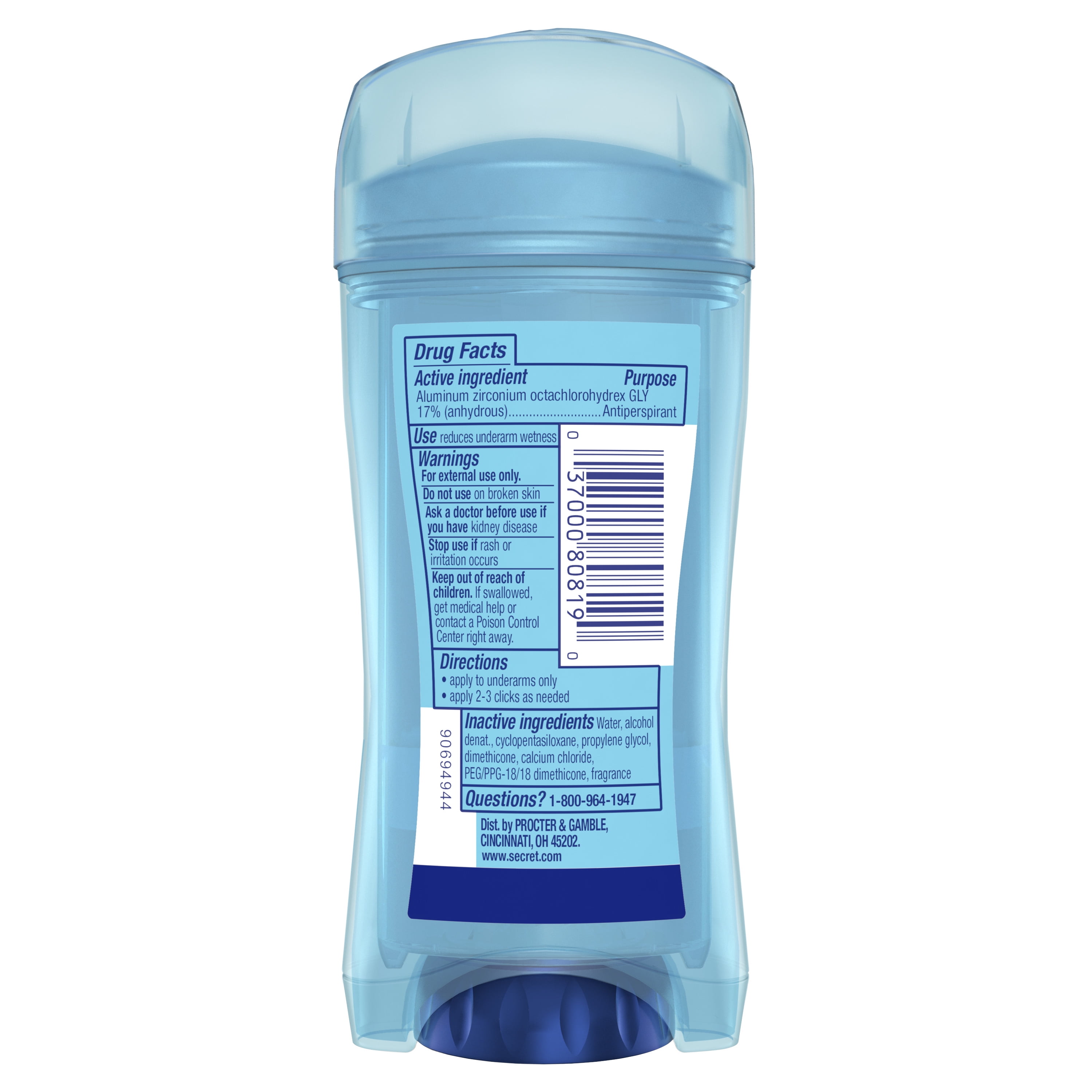 Secret Outlast Clear Gel Antiperspirant Deodorant For Women, Protecting Powder 2.6 Oz. - 2 Pack