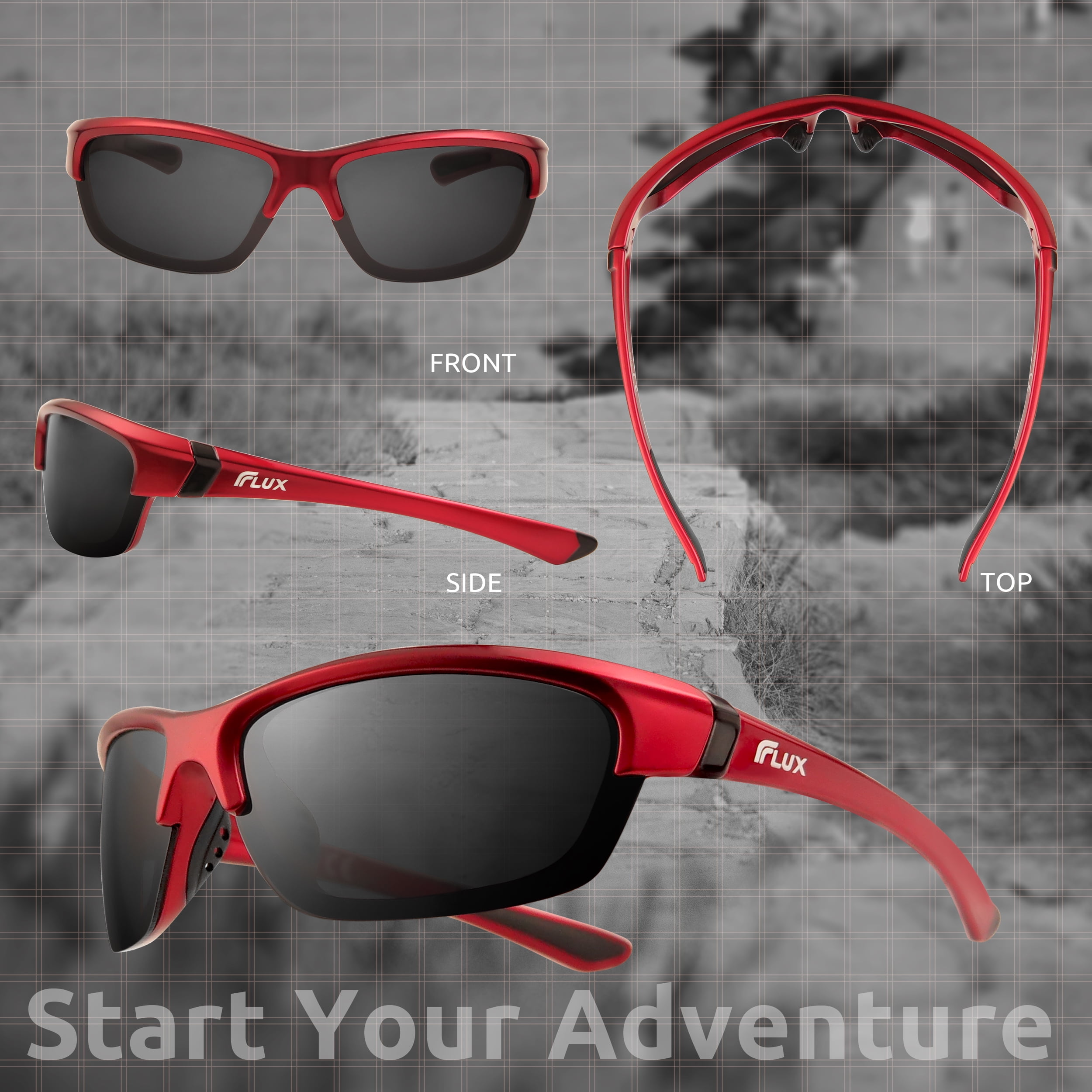 Flux Avento Polarized Sports Sunglasses for Men & Women
