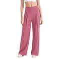 thumbnail image 3 of Stretchy High Waisted Pleated Yoga Pants For Women Wide Leg Loose Pull On Comfy Casual Work Pant, 3 of 7