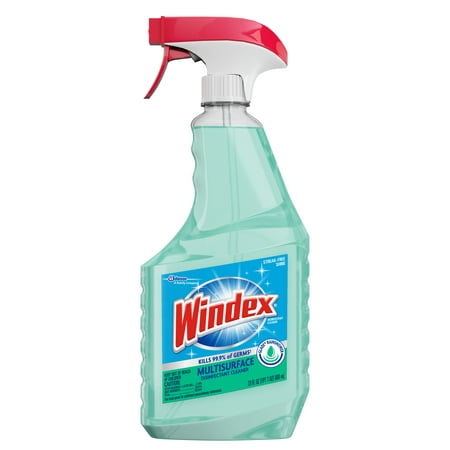 Windex Multi-Surface Disinfectant Cleaner Trigger Bottle, Rainshower, 23 fl