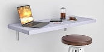 MCC Wall Mounted Floating Desk Folding Table for Small Spaces Kitchen Counter, Laundry Shelf, Computer Workbench for Wall, Fold Down Desk and Free Spirit Level Gift