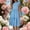 Blue, variant on Womens Summer Dresses Sevevn Women's Summer Cap Sleeve Midi Dress Tiered Ruffle Casual Flowy Dress Khaki S
