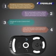 thumbnail image 2 of GHSDFBB 2 Sets of Hyperslides Rounded Curved Edges Mouse Feet, Mouse Skates, Mouse Pads for Logitech G Pro Wireless Gaming Mouse Feet Replacement (0.8mm, Smooth Glide, Pure White PTFE) Pro P, 2 of 7