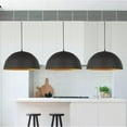 thumbnail image 7 of Simple Semicircle Metal Pendant Lamp for Dining Room, Retro Industrial Style Dome Pendant Light Fixture for Kitchen Island, Vintage Rustic Farmhouse Pendant Lighting for Bedroom, 7 of 7