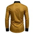 thumbnail image 5 of Yungyresw Cowboy Shirt for Men Vintage Wash Long Sleeve Shirt Chest Flap Pockets Men's Western Shirts Stage Performance, 5 of 5