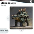 thumbnail image 4 of Stupell Industries Cottage Prehistoric Ankylosaurus Portrait Canvas Art, 17 x 17, by Wumples, 4 of 8