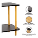 thumbnail image 5 of Mesa Centro Minimalista Madera Lateral Doble Repisa 40cm Malubero Negro, 5 of 5