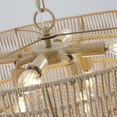 thumbnail image 5 of Jopath 24" Modern 5-Layer Woven Hemp Rope Chandelier, Boho Style Pendant Light, Elegant Hanging Light Fixture for Living Room, Dining Room, Bedroom (No Bulbs), 5 of 8