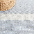 thumbnail image 6 of SAFAVIEH Natura Marina Striped Wool Runner Rug, Light Blue/Ivory, 2'3" x 8', 6 of 8