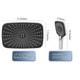thumbnail image 3 of Rain Shower Head Combo, 3-Way Rain Shower Head Wall Mounted Black High Pressure Rain Shower Head Combo with Extension 4+1 Functions Arm Dual Shower Heads with Handheld Spray Combo 12INCHS, 3 of 8