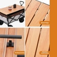 thumbnail image 4 of SURJDE Wagon Board Foldable Carbon Steel Heavy Duty Portable Wagon Table with Buckle Outdoor Picnic Camping Wagon Table Bard Wagon Beach Trolley Accessories No Wagon, 4 of 7
