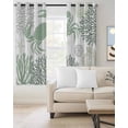 thumbnail image 2 of Sage Green Crab Coastal Blackout Curtains for Bedroom Living Room Darkening Curtains 63 Inches Long Summer Coral Nautical Window Curtain 2 Panels Set Insulated Window Treatment Grommet Drapes 52"x63", 2 of 9