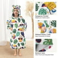 thumbnail image 3 of FORMRS Wearable Blanket Hoodie with Sleeves for Kids Cozy Flannel Sweatshirt, Vibrant Toucans Pattern, 3 of 7