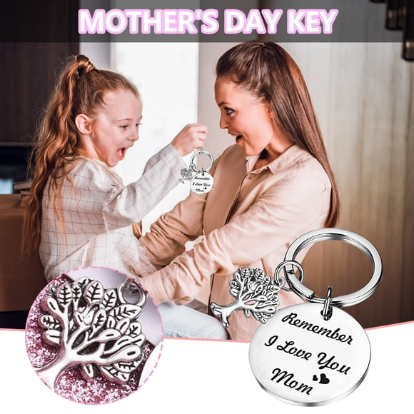 Pisexur Valentines Day Gifts To My Mom Mother's Day Stainless Steel Keychain Is The Best Gifts For Mom Valentines Day Gifts for Her