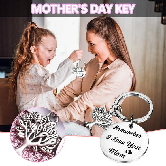 Teissuly To My Mom Mother's Day Stainless Steel Keychain Is The Best Gifts For Mom