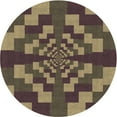 thumbnail image 1 of Ahgly Company Indoor Round Patterned Old Burgundy Brown Area Rugs, 3' Round, 1 of 6