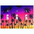 thumbnail image 1 of Metal Light Switch Plate Cover Colorful Beach Sunset Palm Trees BCH001, 1 of 14